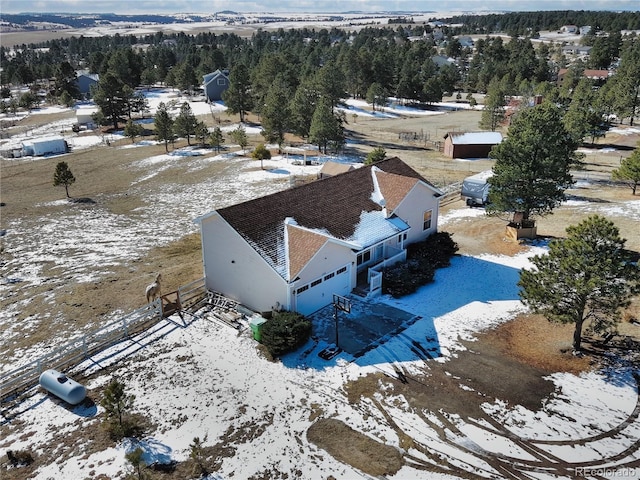view of snowy aerial view