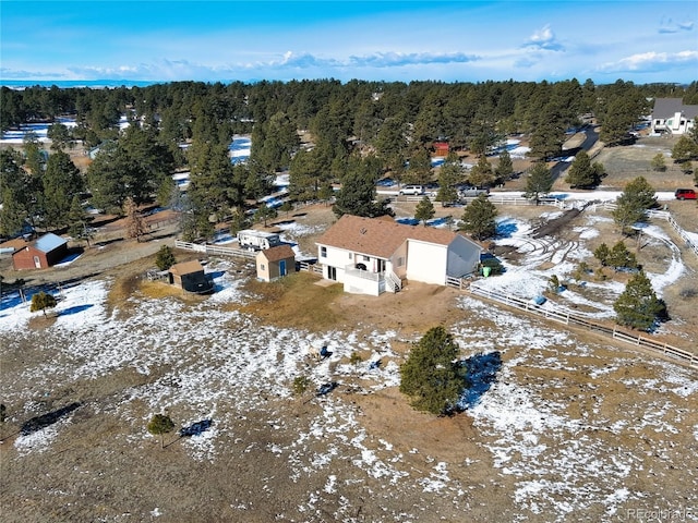 view of snowy aerial view