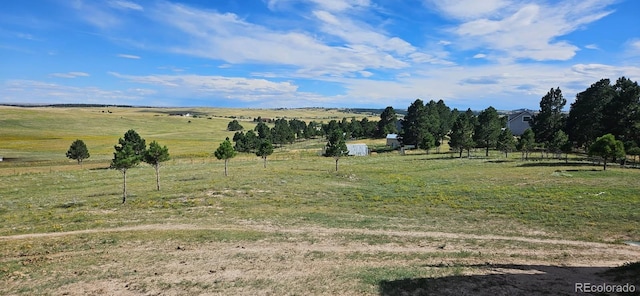 view of yard featuring a rural view