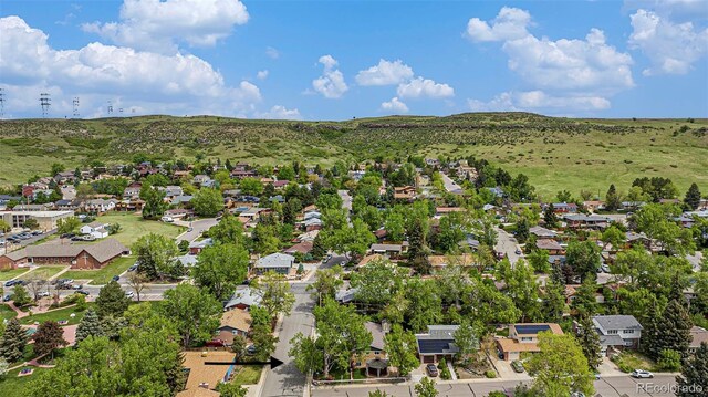 1522 Utah St, Golden, CO 80401 - aerial view of residential area featuring a mountainous background