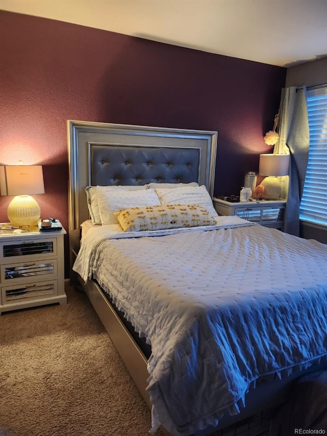 view of carpeted bedroom