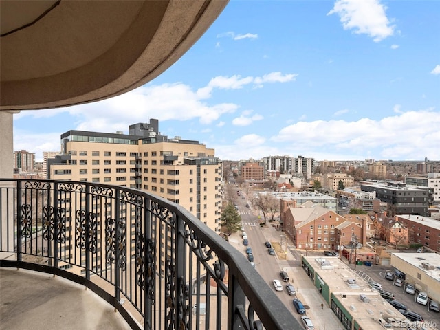 balcony with a city view