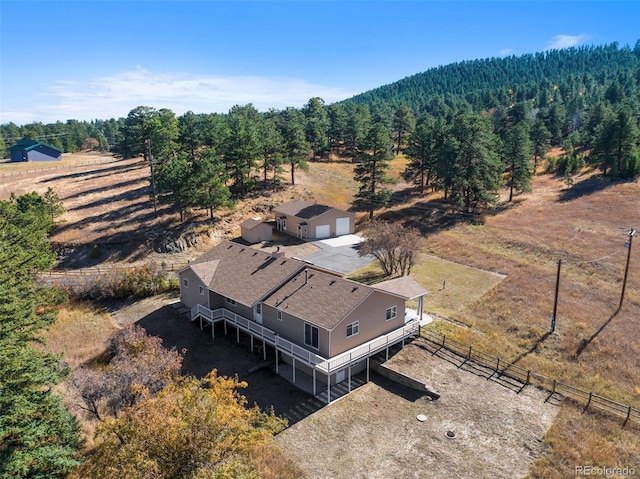 bird's eye view featuring a rural view