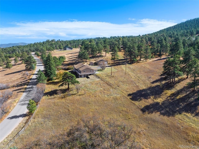 bird's eye view featuring a rural view