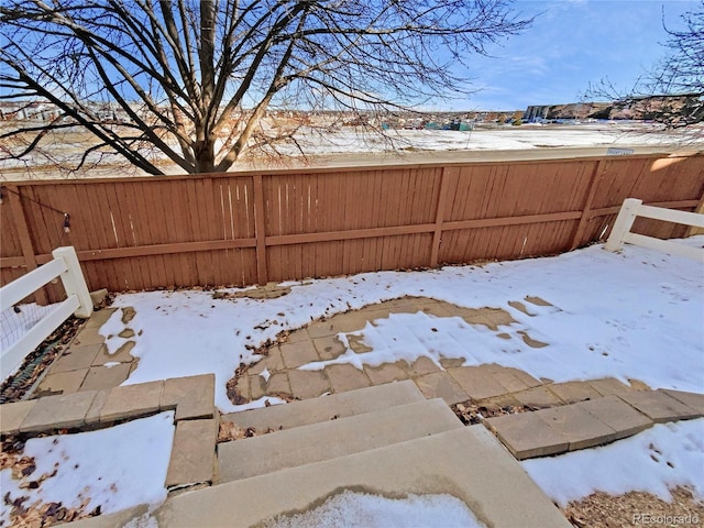 view of snowy yard