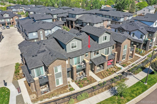 bird's eye view featuring a residential view