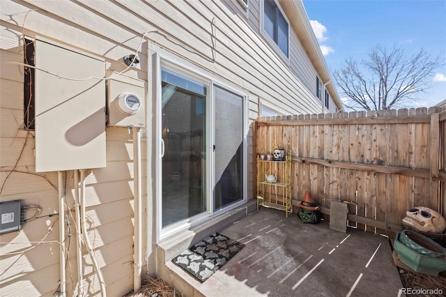 view of patio / terrace with fence