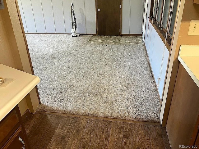 interior space with hardwood / wood-style floors