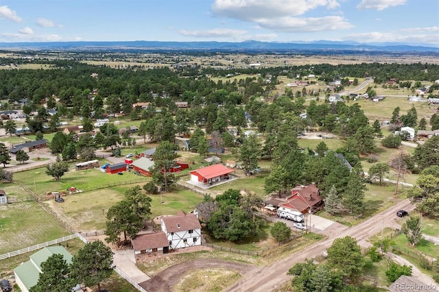 drone / aerial view with a mountain view