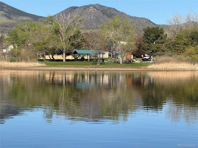view of water feature featuring a mountain view