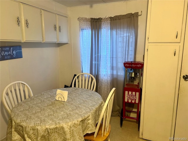 view of tiled dining area