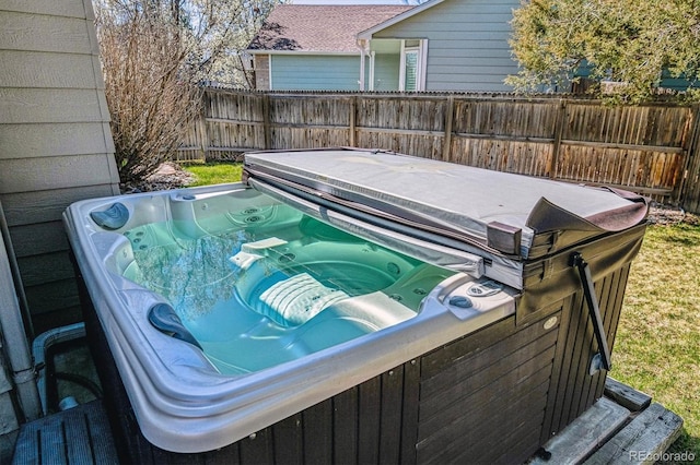 12559 W Crestline Dr, Littleton, CO 80127 - deck featuring fence and a hot tub