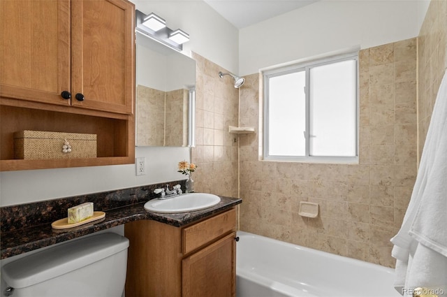 1177 Wabash St, Denver, CO 80220 - full bathroom featuring  shower combination, toilet, and vanity