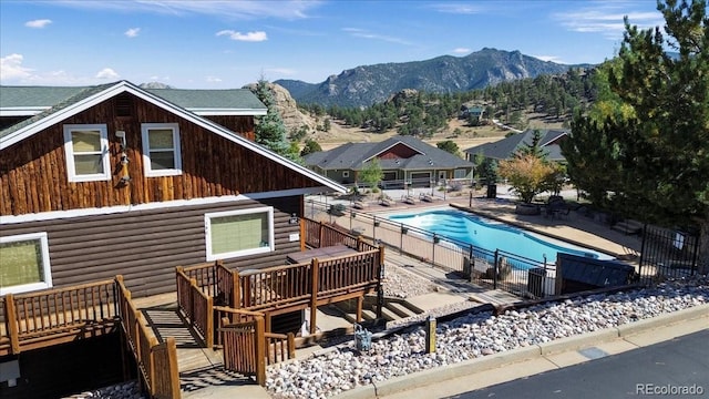 2625 Marys Lake Rd Unit 18C, Estes Park, CO 80517 - view of pool featuring a deck with mountain view
