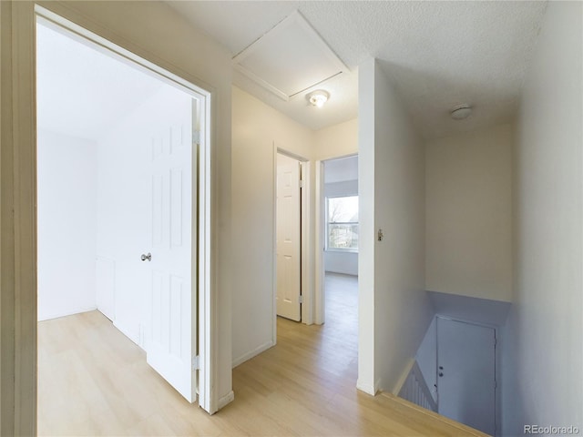 corridor featuring light wood-type flooring