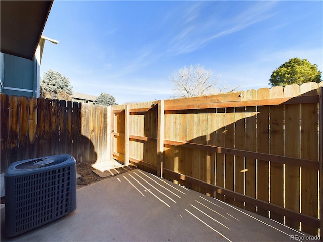 view of patio featuring central AC