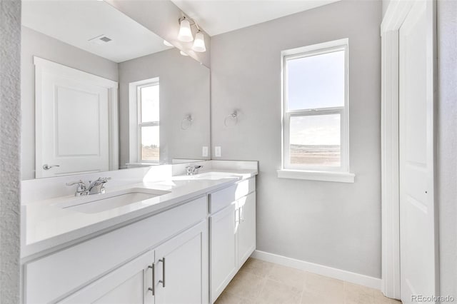 bathroom with vanity