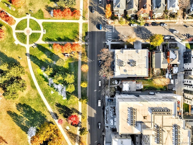 bird's eye view with a residential view