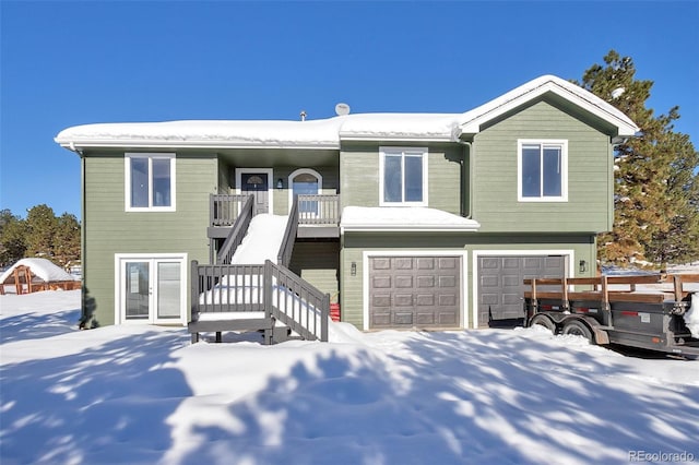 27627 E Broadview Dr, Kiowa, CO 80117 - view of front of house with stairs and a garage