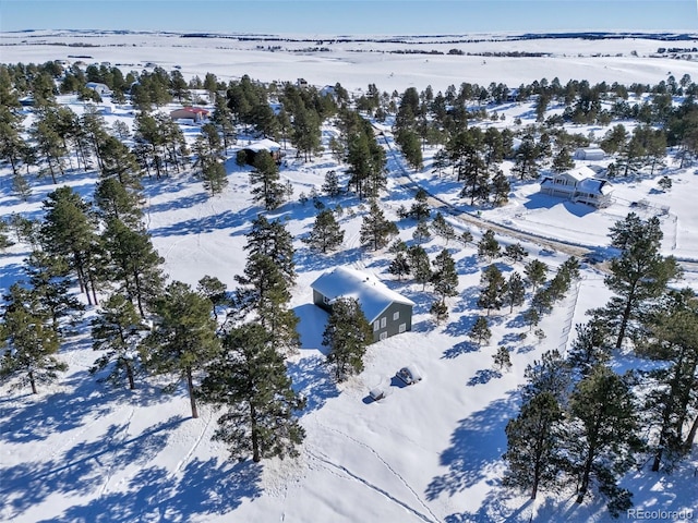 27627 E Broadview Dr, Kiowa, CO 80117 - view of snowy aerial view