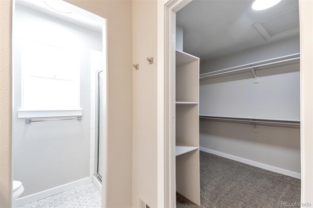 27627 E Broadview Dr, Kiowa, CO 80117 - walk in closet featuring attic access