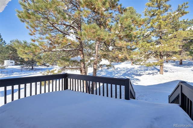 27627 E Broadview Dr, Kiowa, CO 80117 - view of snow covered deck