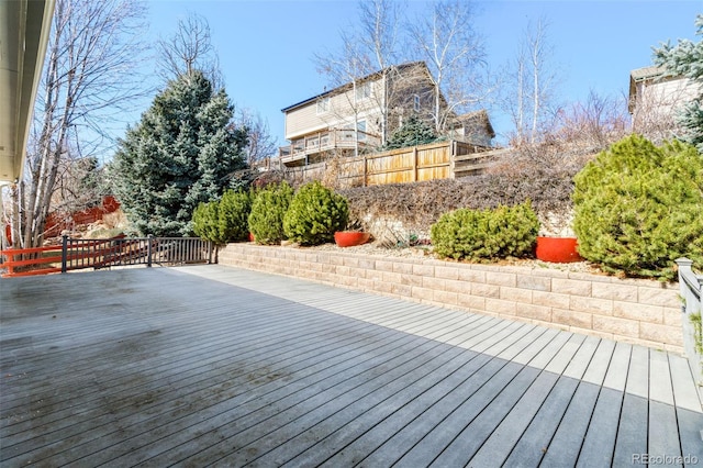 wooden terrace with fence