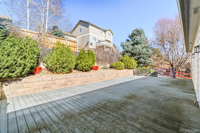 wooden deck with fence