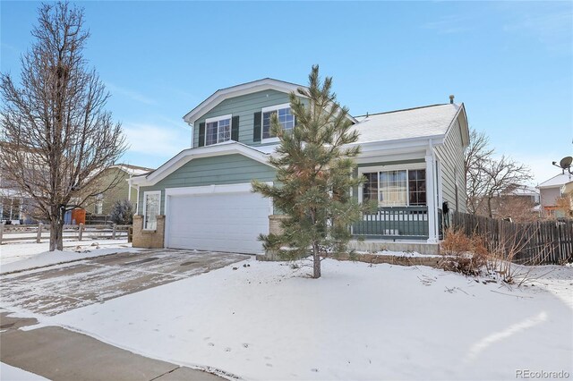 view of front of house featuring a garage