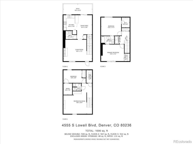 6721 Quay Ct, Arvada, CO 80003 - view of property floor plan