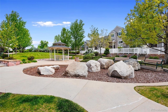 14247 Pikeminnow Pl, Broomfield, CO 80023 - view of property's community featuring a gazebo, a residential view, and a yard