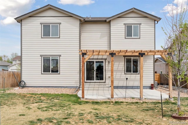 4280 Pioneer Pl, Brighton, CO 80601 - back of property featuring a patio area and a pergola