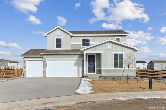 view of front of house featuring a garage