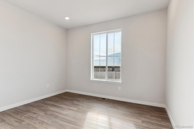 empty room with wood-type flooring and plenty of natural light