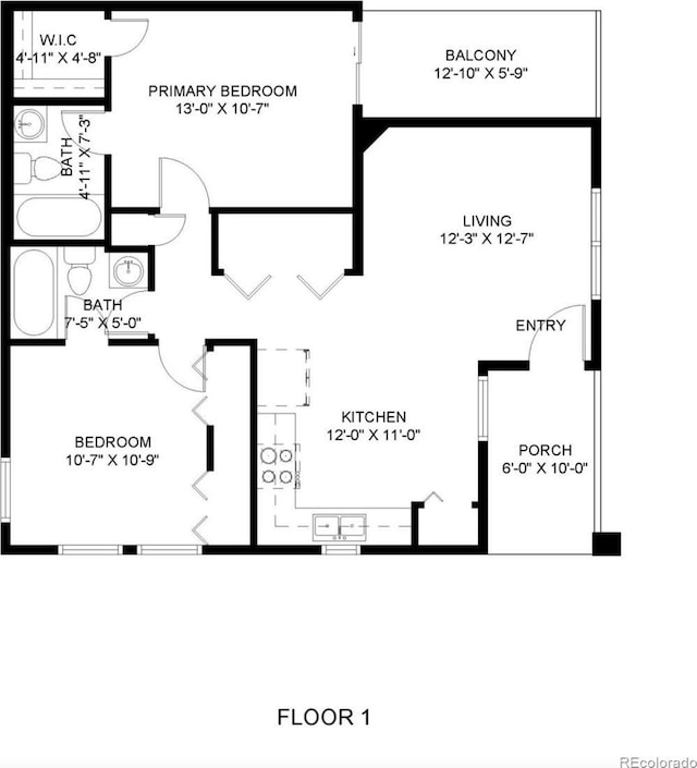 1670 S Deframe St Unit C2, Lakewood, CO 80228 - home floor plan