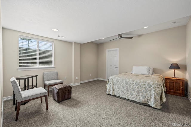 view of carpeted bedroom