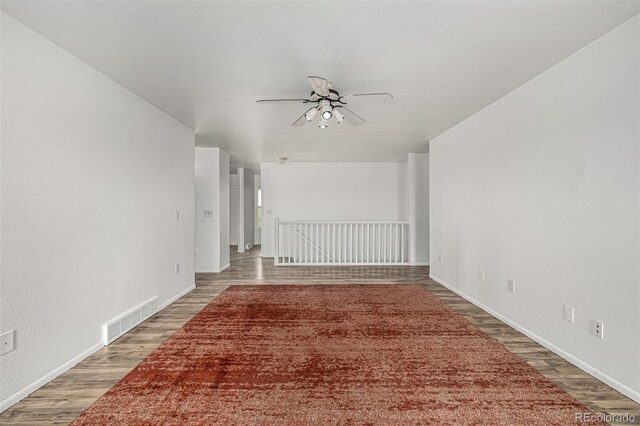 27190 Private Road 139, Agate, CO 80101 - unfurnished room with ceiling fan and wood finished floors