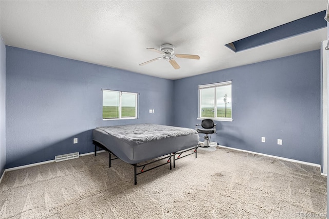 27190 Private Road 139, Agate, CO 80101 - carpeted bedroom with multiple windows and ceiling fan