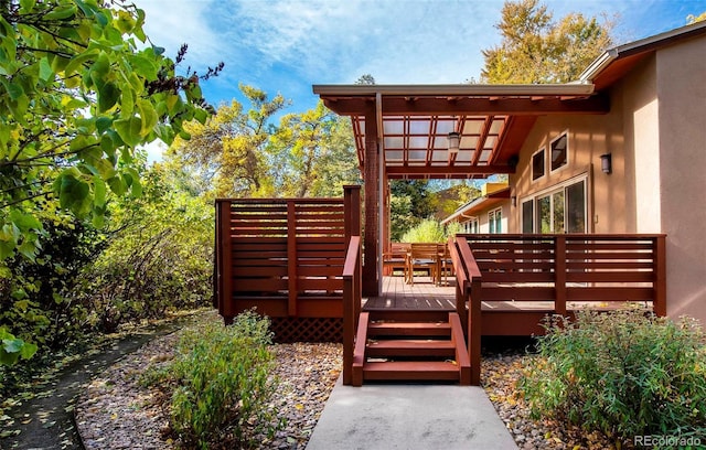 view of wooden deck