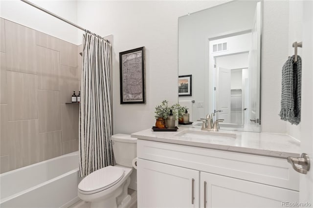 3147 S Quaker St, Morrison, CO 80465 - bathroom with vanity and shower / tub combo with curtain