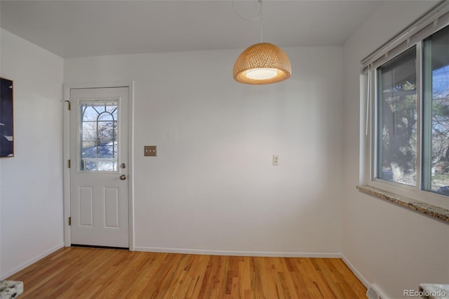 foyer entrance featuring light wood-type flooring