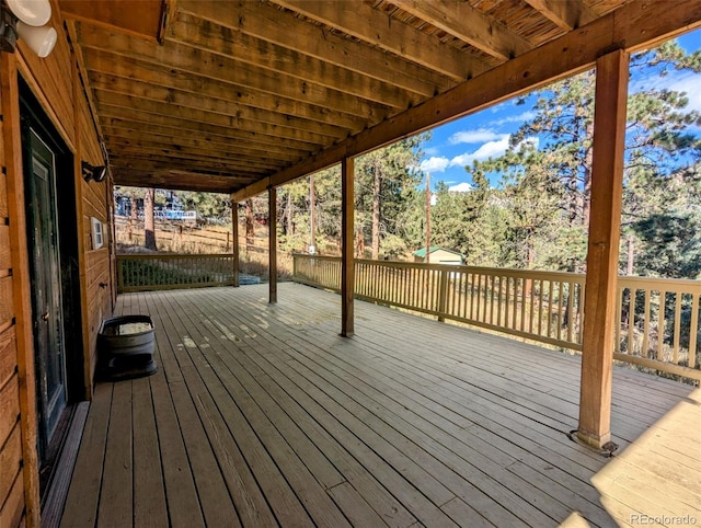 view of wooden deck