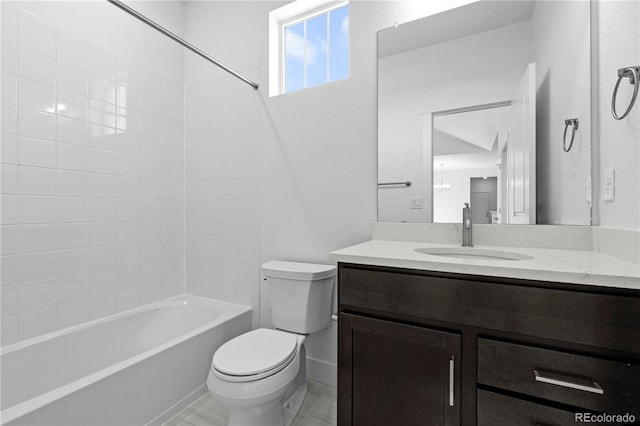 6129 Zebulon Pl, Timnath, CO 80547 - bathroom featuring toilet, vanity, and shower / bath combination