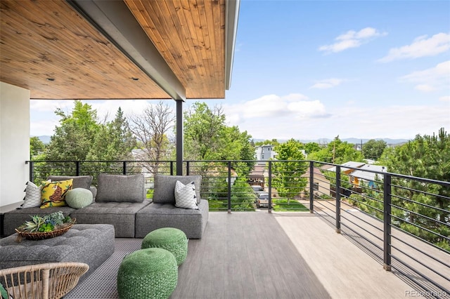 2926 S Cherokee St, Englewood, CO 80110 - wooden deck with an outdoor hangout area