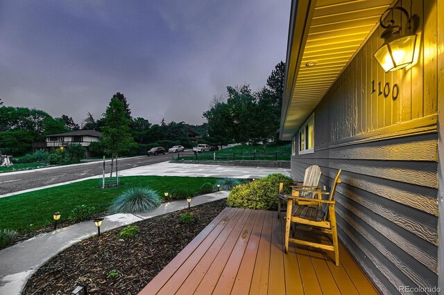 1100 E Harvey St, Castle Rock, CO 80108 - wooden terrace with a lawn