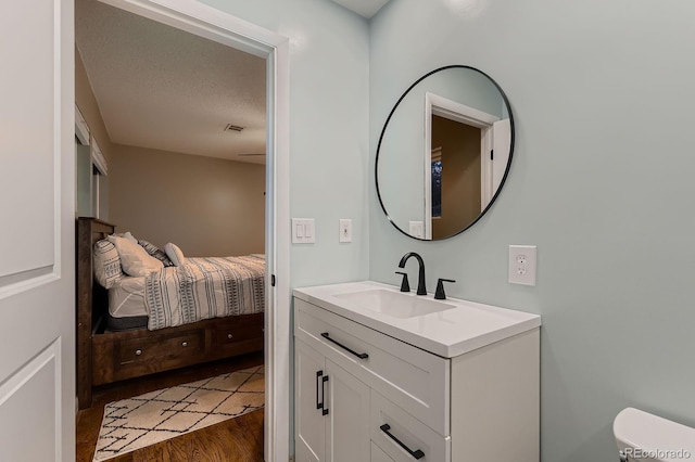 1100 E Harvey St, Castle Rock, CO 80108 - bathroom featuring vanity, ensuite bathroom, and wood finished floors