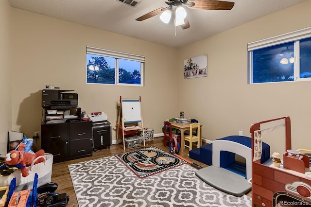 1100 E Harvey St, Castle Rock, CO 80108 - home office with wood finished floors and ceiling fan