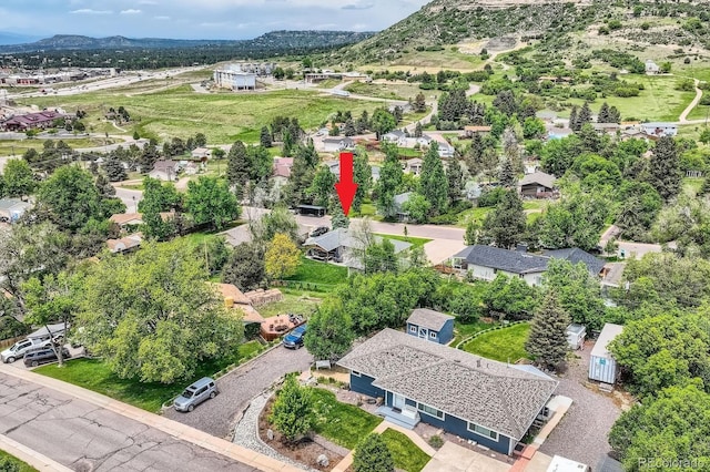1100 E Harvey St, Castle Rock, CO 80108 - drone / aerial view of a mountainous background