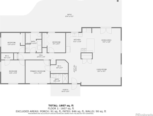 1100 E Harvey St, Castle Rock, CO 80108 - view of room layout