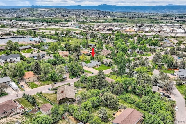 1100 E Harvey St, Castle Rock, CO 80108 - aerial view of residential area featuring a mountainous background